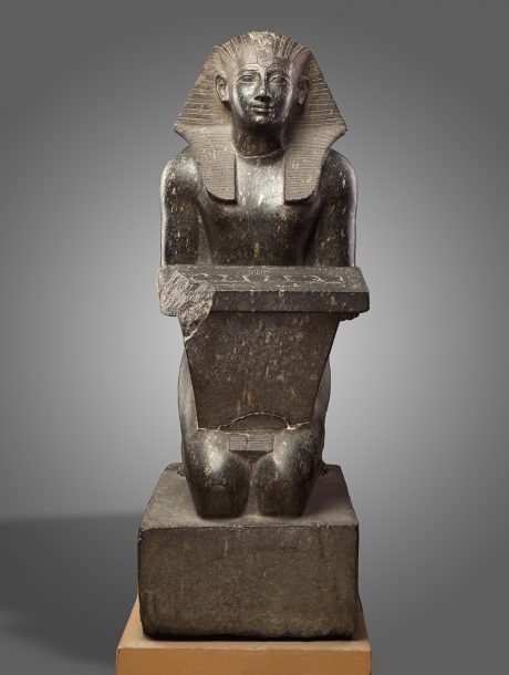 Statue of Amenhotep II holding offering table – Egyptian Museum Cairo